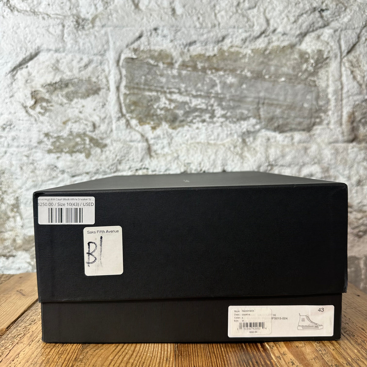 Amiri High MA Court Black White Sneaker Sz 10 (43)