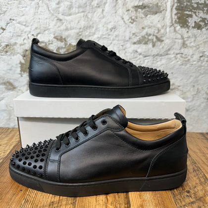 Christian Louboutin Black Leather Spike Low Sz 15 (48) No Box
