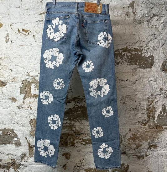 Denim Tears White CW Blue Denim Jeans Sz 30
