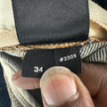 Amiri MX1 Orange Suede Dark Blue Denim Jeans Sz 34