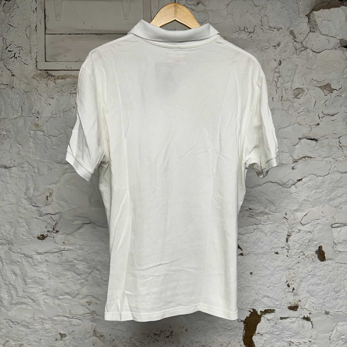 Supreme Twill Applique White Polo FW25 Sz L