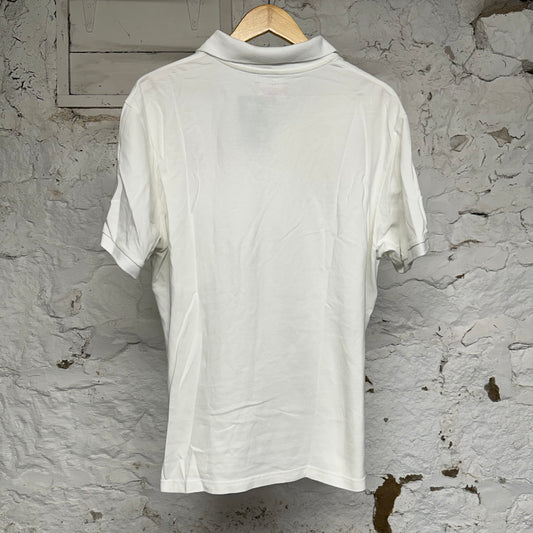 Supreme Twill Applique White Polo FW25 Sz L