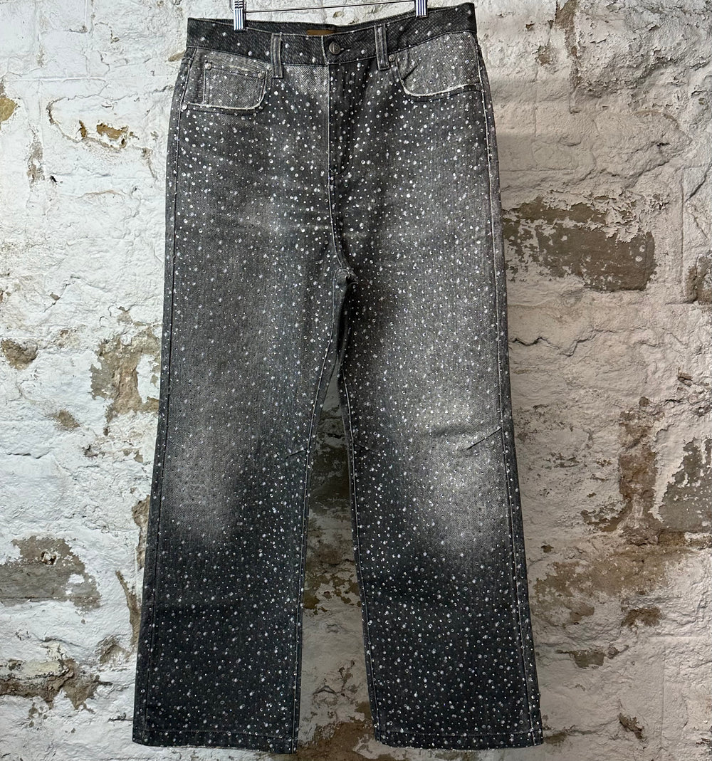 Birth Of Royal Child Diamond Grey Denim Jeans Sz L
