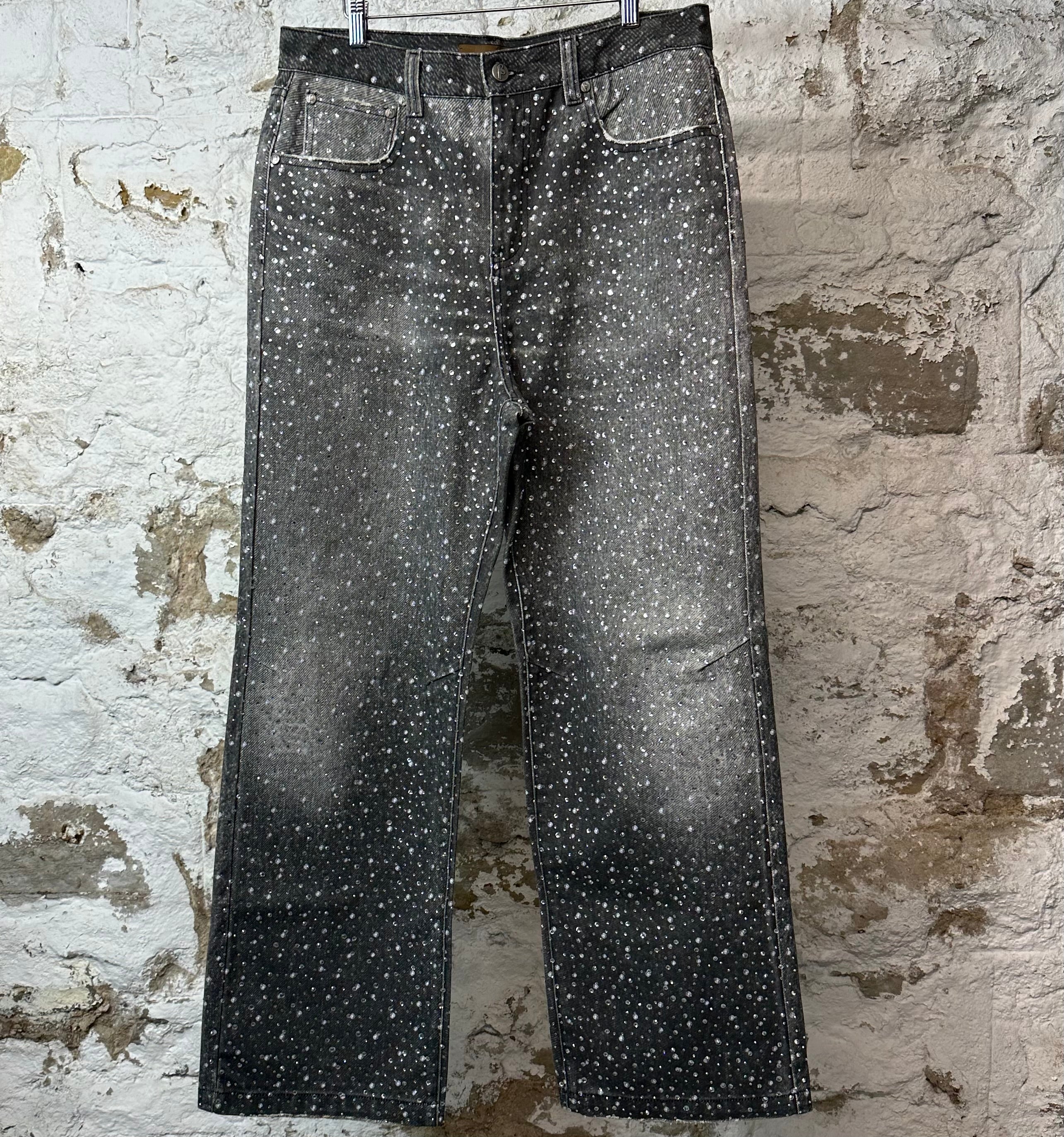 Birth Of Royal Child Diamond Grey Denim Jeans Sz L