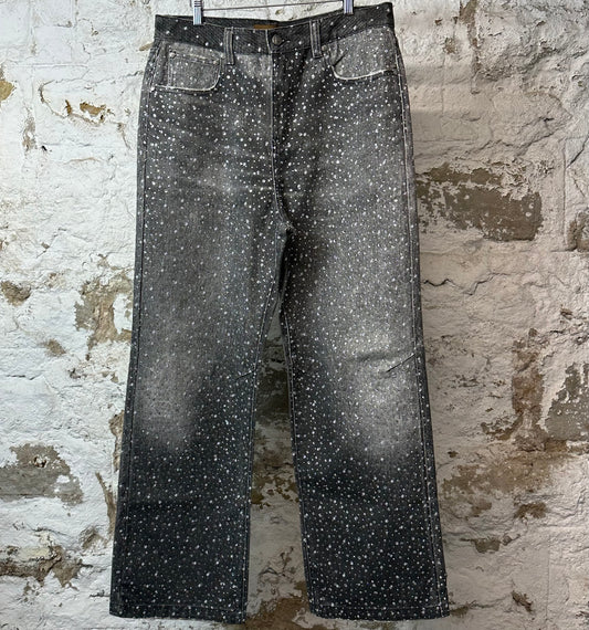 Birth Of Royal Child Diamond Grey Denim Jeans Sz L