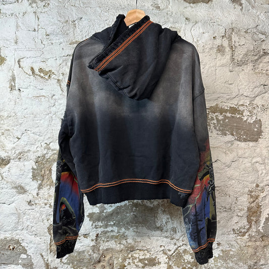 Vale Damned Big Zip Up Black Hoodie