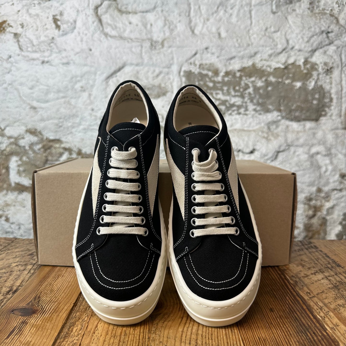 Rick Owens DRKSHDW Vintage Black Milk Sneaker DS