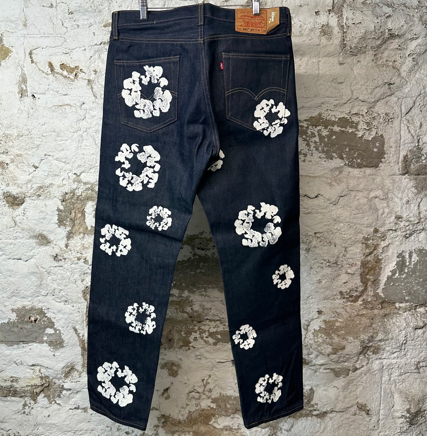 Denim Tears White CW Dark Blue Denim Jeans Sz 34