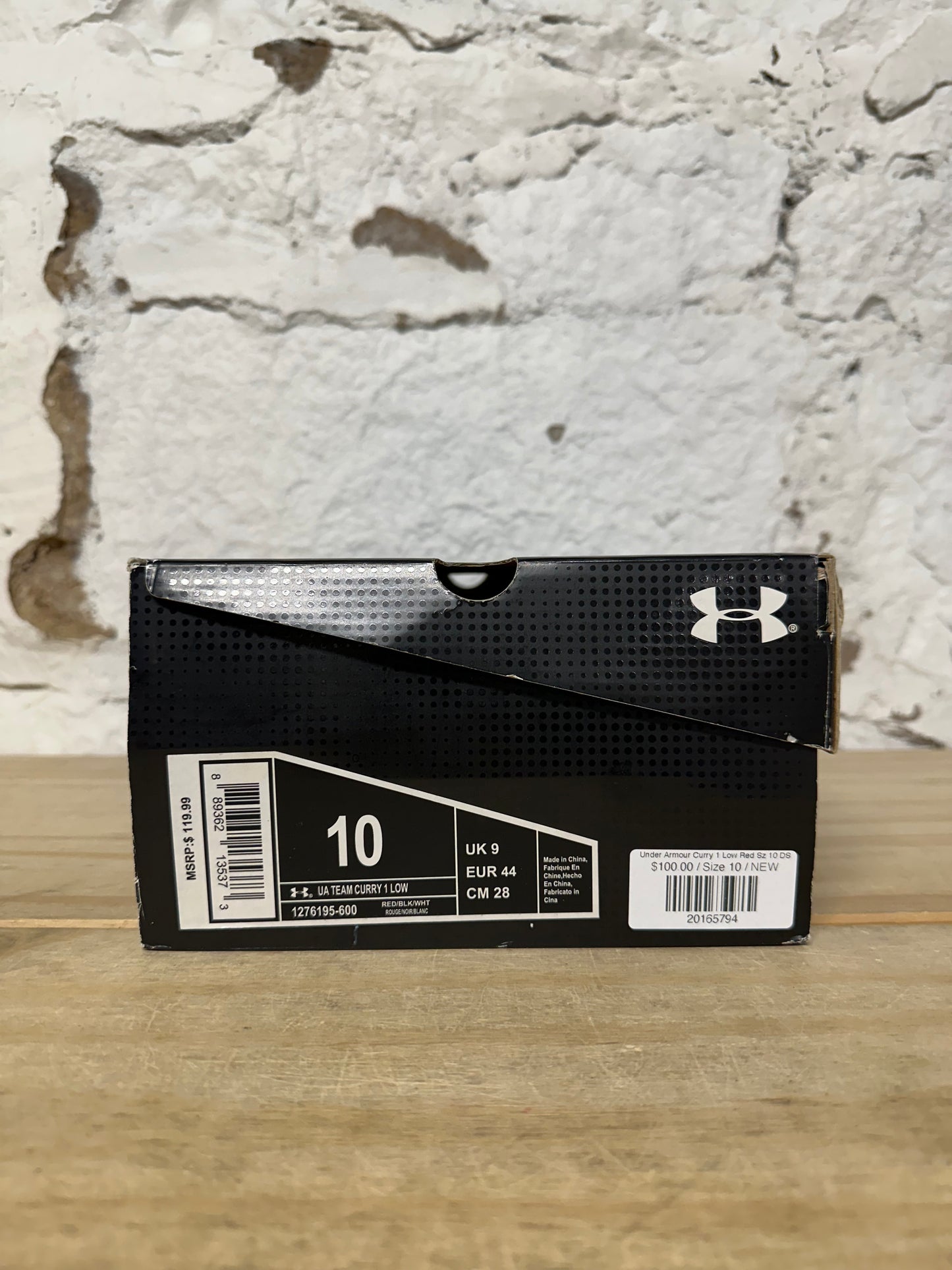 Under Armour Curry 1 Low Red Sz 10 DS