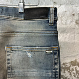 Amiri MX1 Plaid Dirty Blue Denim Jeans Sz 31