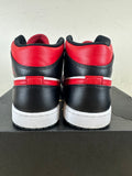 Air Jordan 1 Mid White Black Red Sz 11