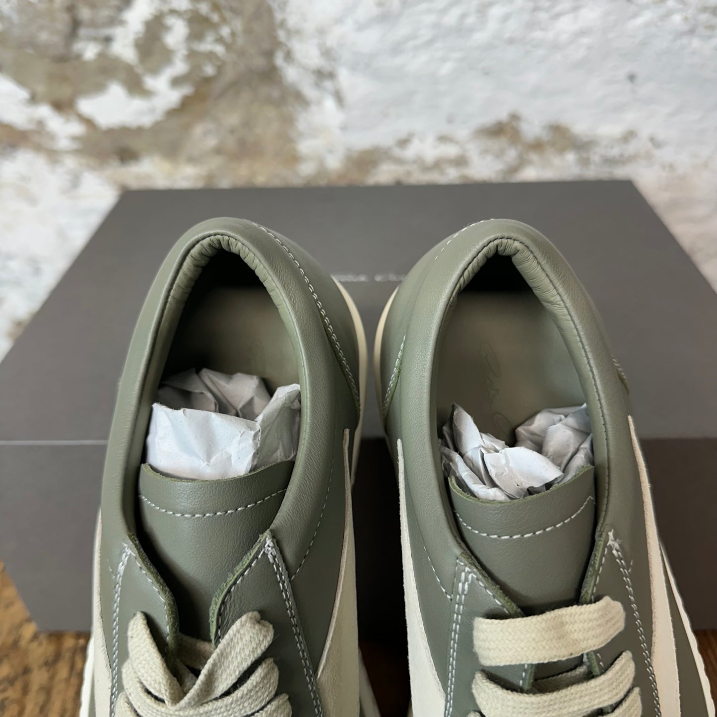 Rick Owens Vintage Celadon Milk Sneaker DS