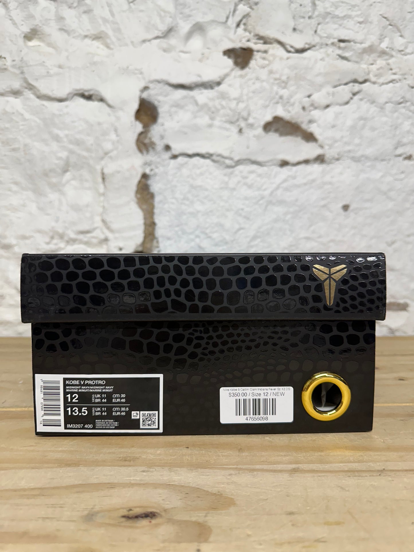 Nike Kobe 5 Caitlin Clark Indiana Fever Sz 12 DS