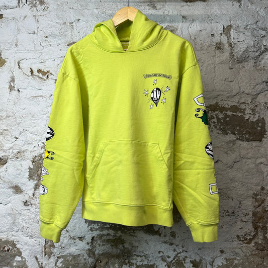 Chrome Hearts Matty Boy Link Hoodie Lime Green Sz L