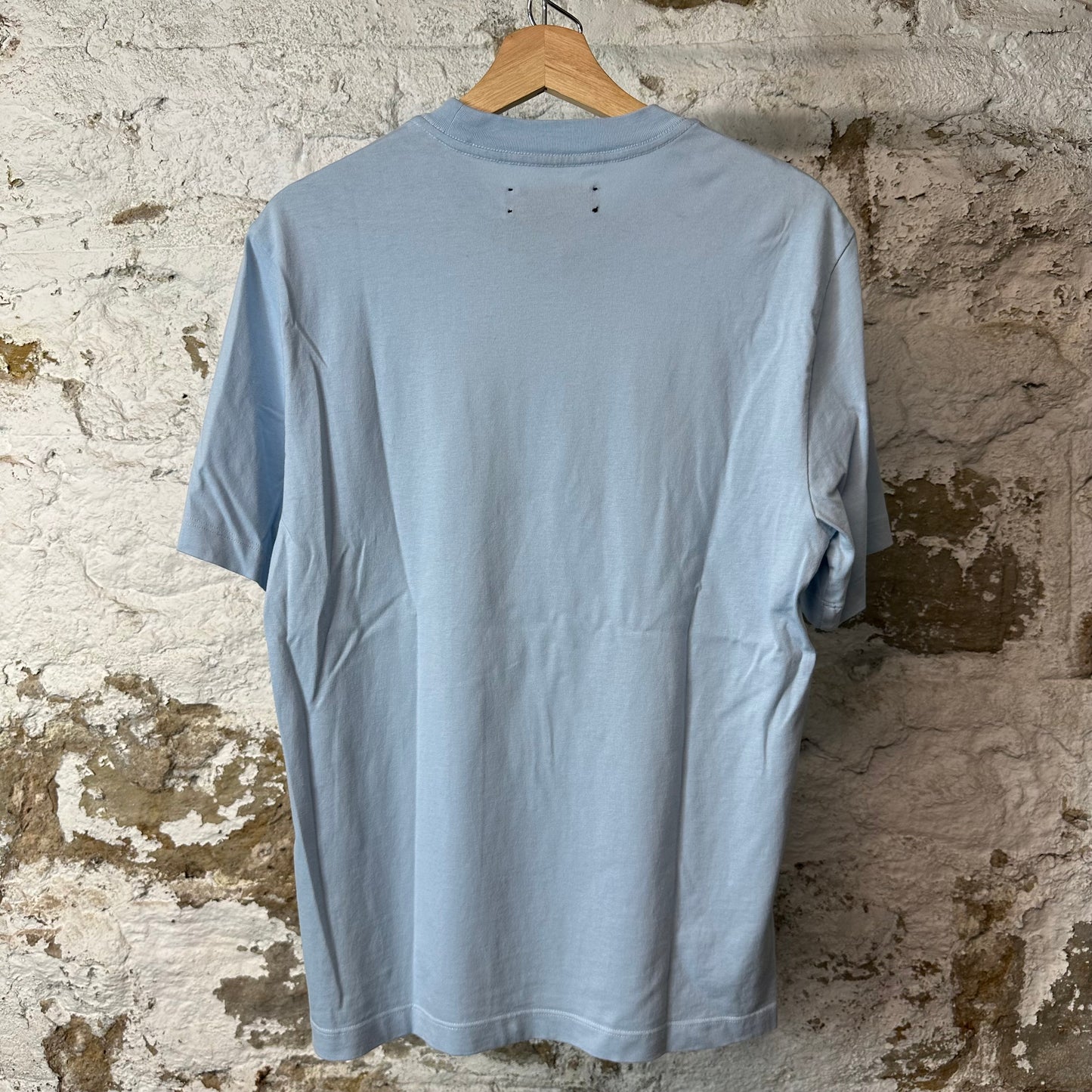 Amiri Leather Stagger Spell Blue T-Shirt Sz XS