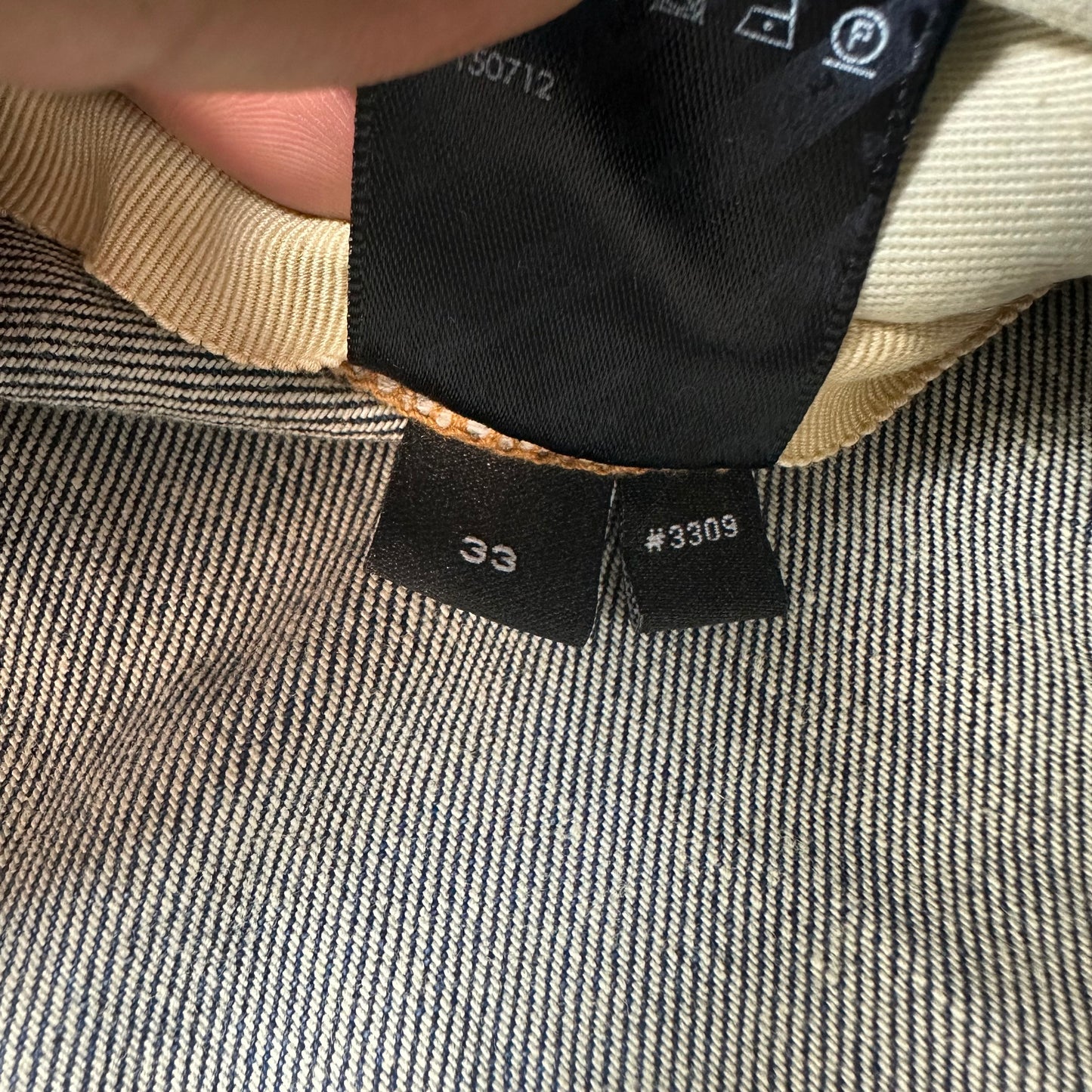 Amiri MX1 Orange Suede Dark Blue Denim Jeans Sz 33