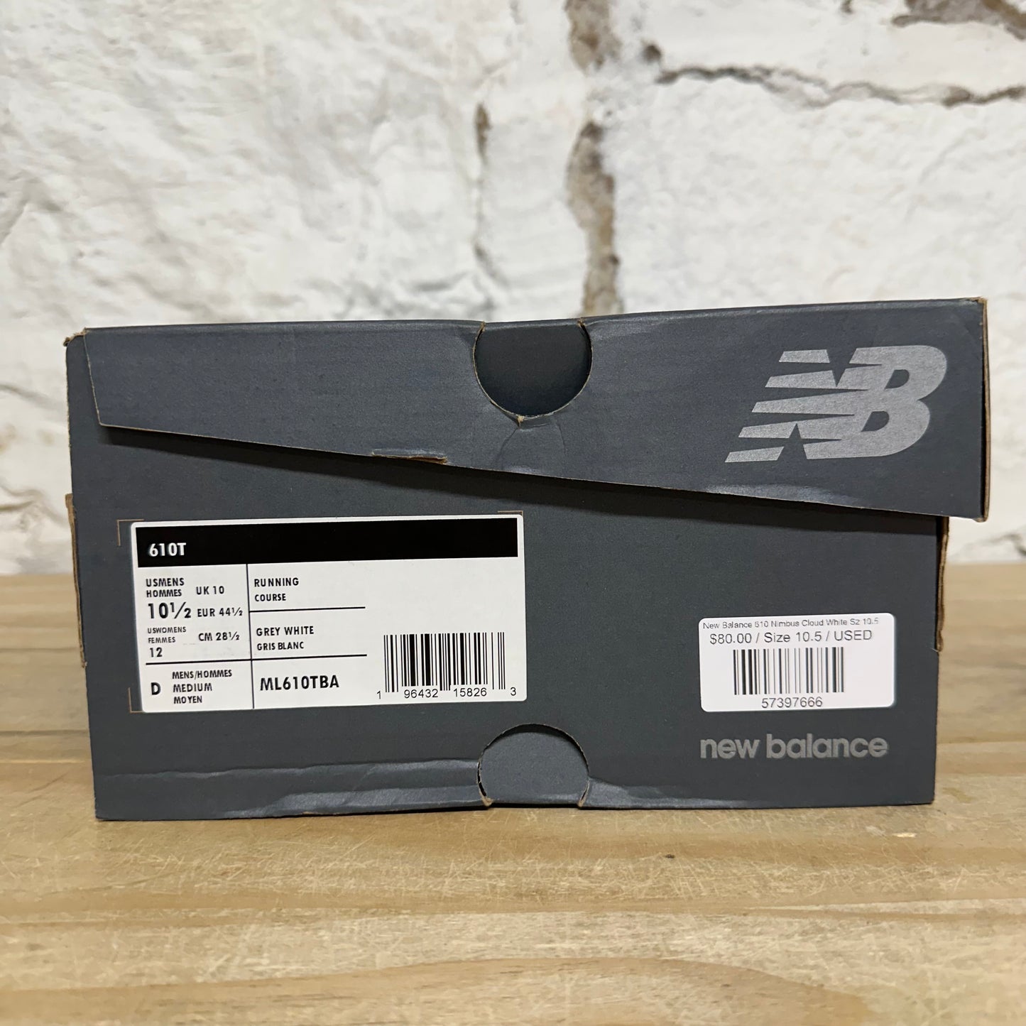 New Balance 610 Nimbus Cloud White Sz 10.5