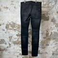 Amiri Distressed Faded Black Denim Jeans Sz 32