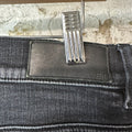 Amiri MX1 Green Suede Black Denim Jeans Sz 32
