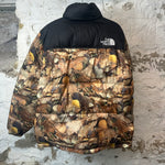 Supreme TNF Leaves Camo Puffer Jacket Sz L