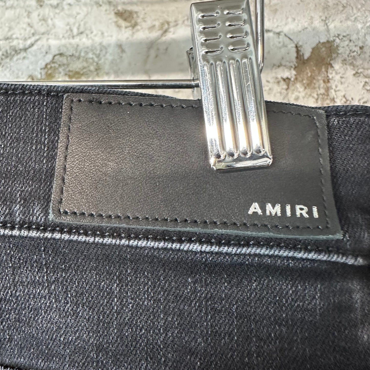 Amiri Paisley Patches Black Denim Jeans Sz 30