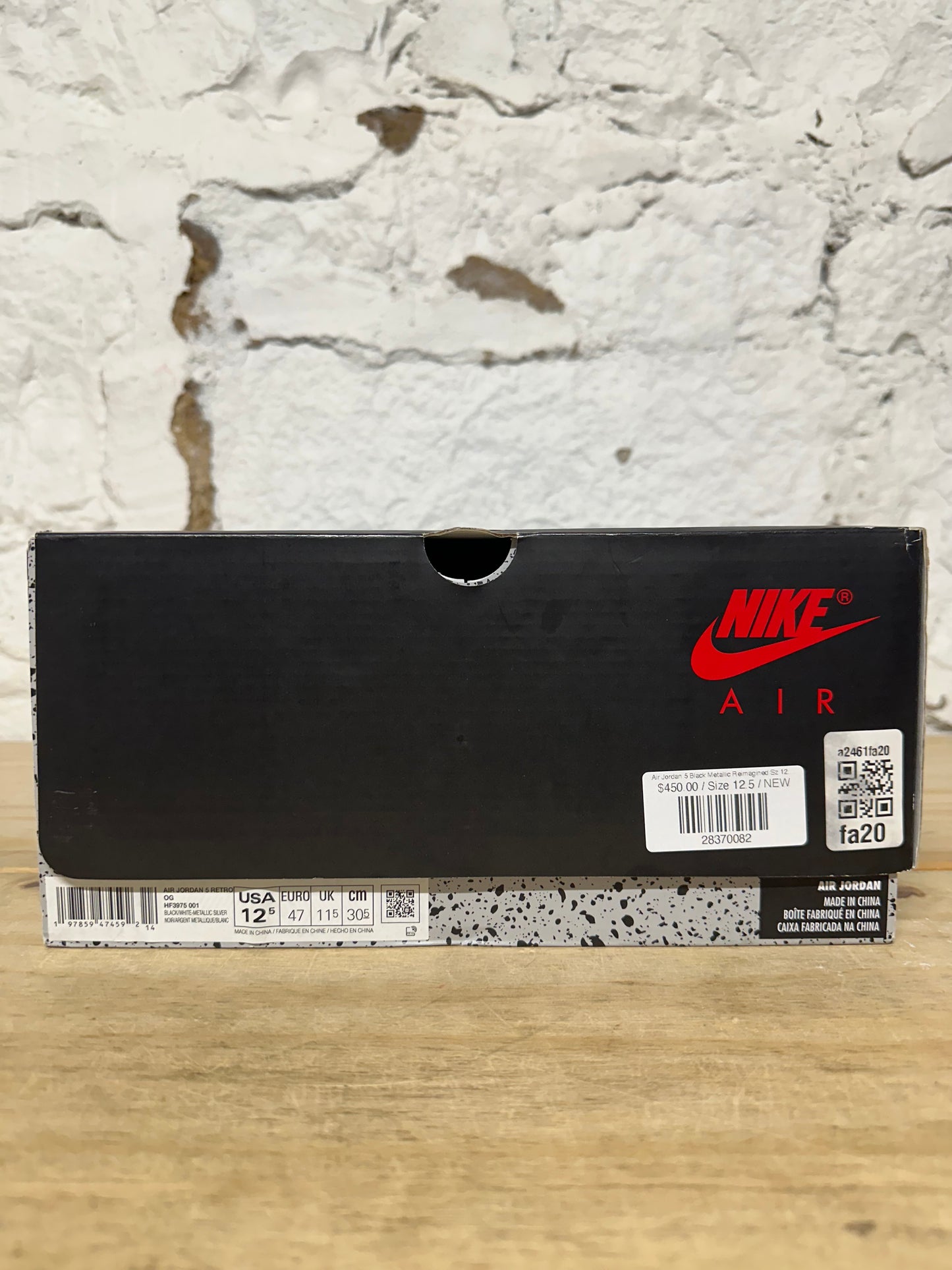 Air Jordan 5 Black Metallic Reimagined Sz 12.5 DS