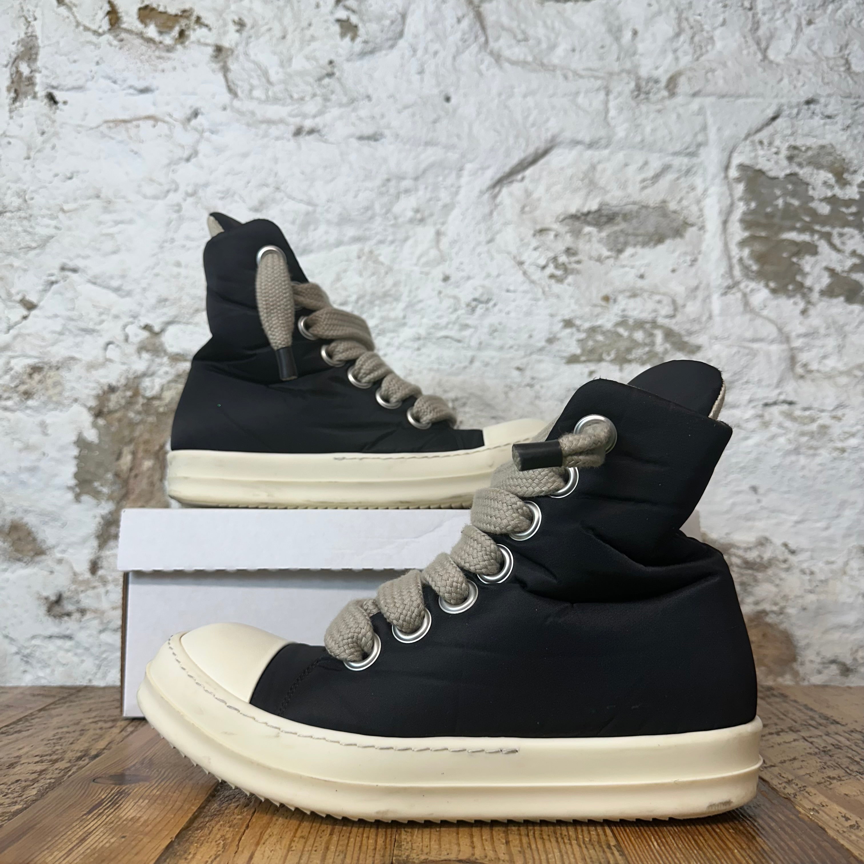 Rick Owens Jumbo Lace Puffer Milk Sneaker Sz 9.5 (42.5)