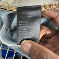 Amiri Distressed Plain Blue Denim Jeans Sz 38