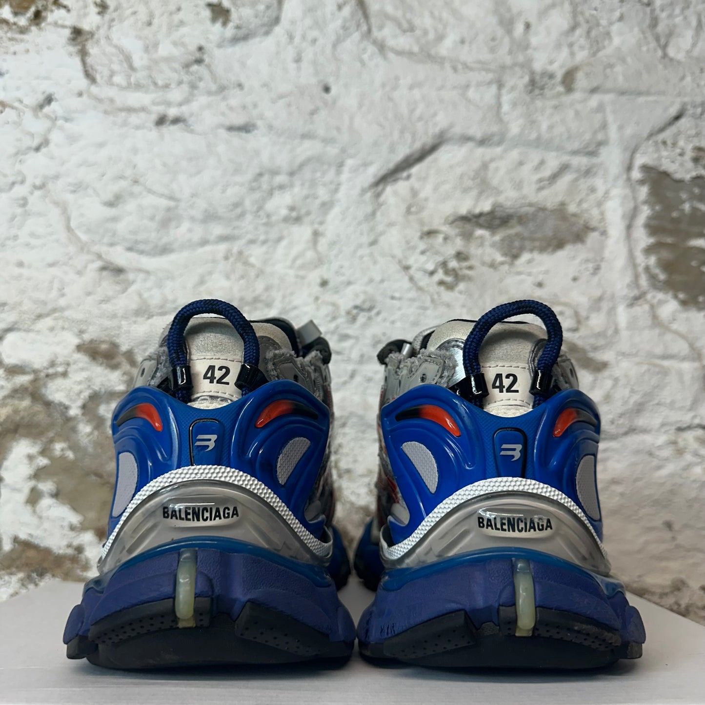 Balenciaga Runner Grey Blue Red Sneaker Sz 9 (42)