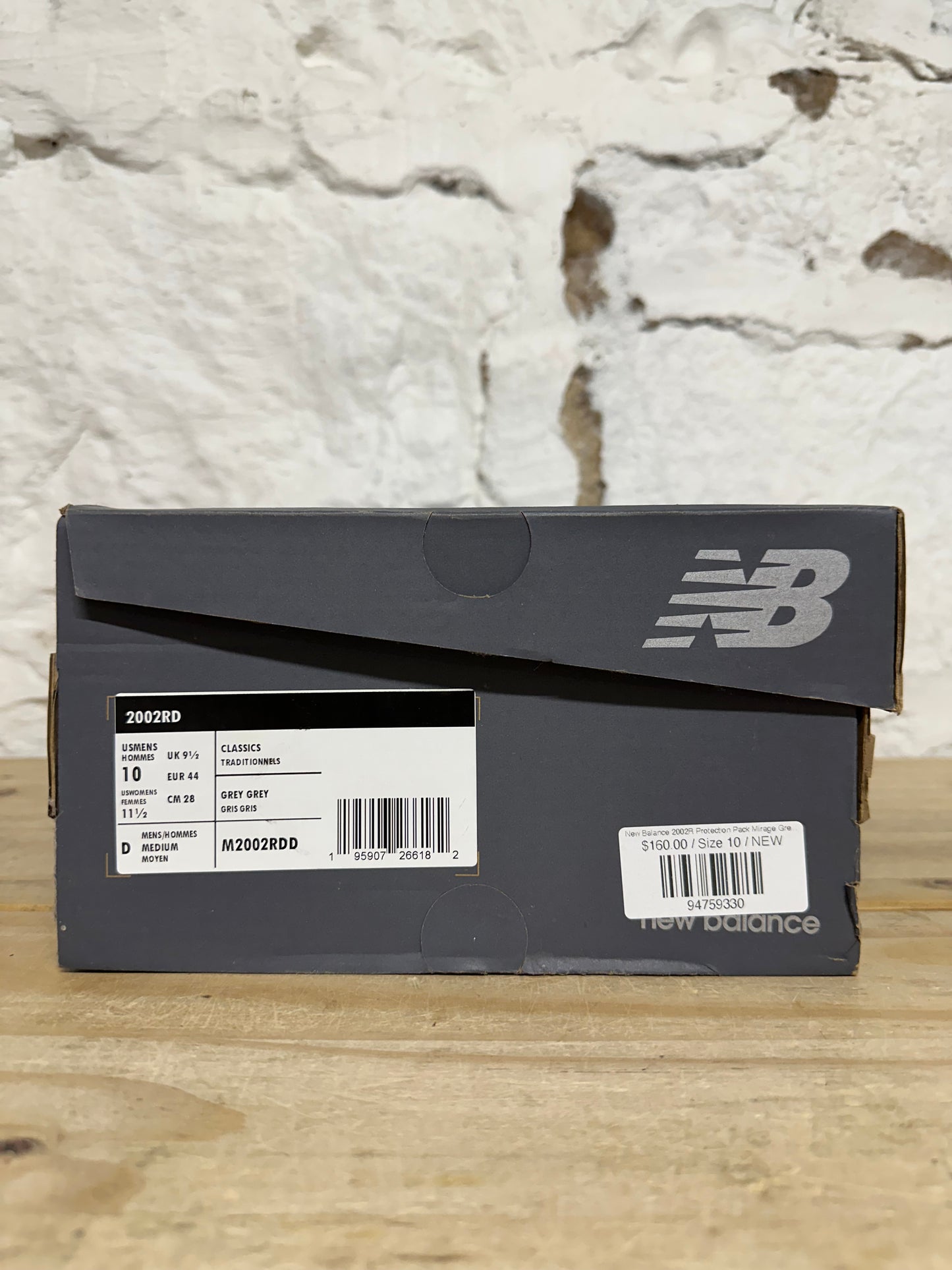 New Balance 2002R Protection Pack Mirage Grey Sz 10 DS