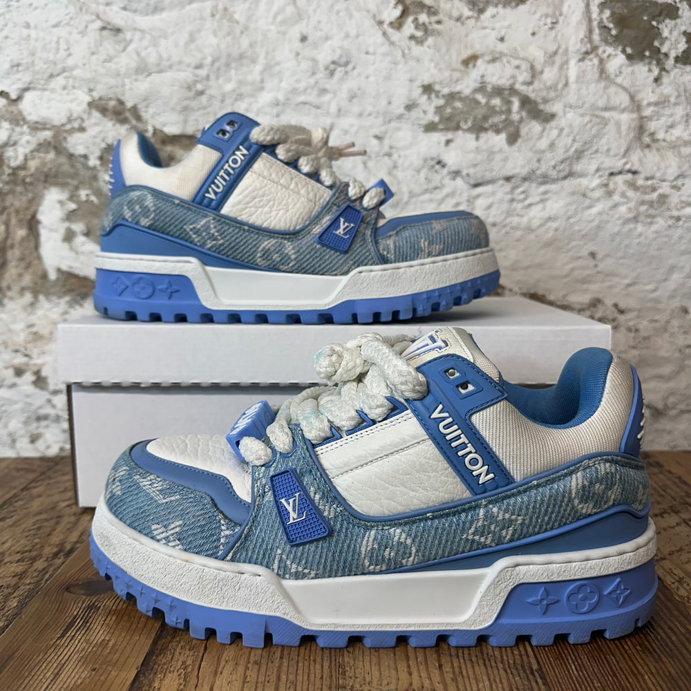 Louis Vuitton Baby Blue White Maxi Trainer Sneaker Sz 6.5 (39)