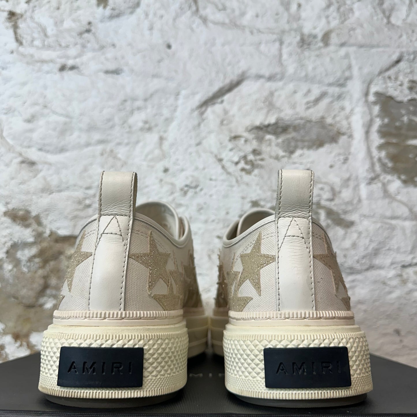 Amiri Beige Glitter Star Cream Sneaker Sz 12 (45)