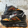 Versace Chain Reaction Barocco Print Black Sneaker Sz 10 (43)
