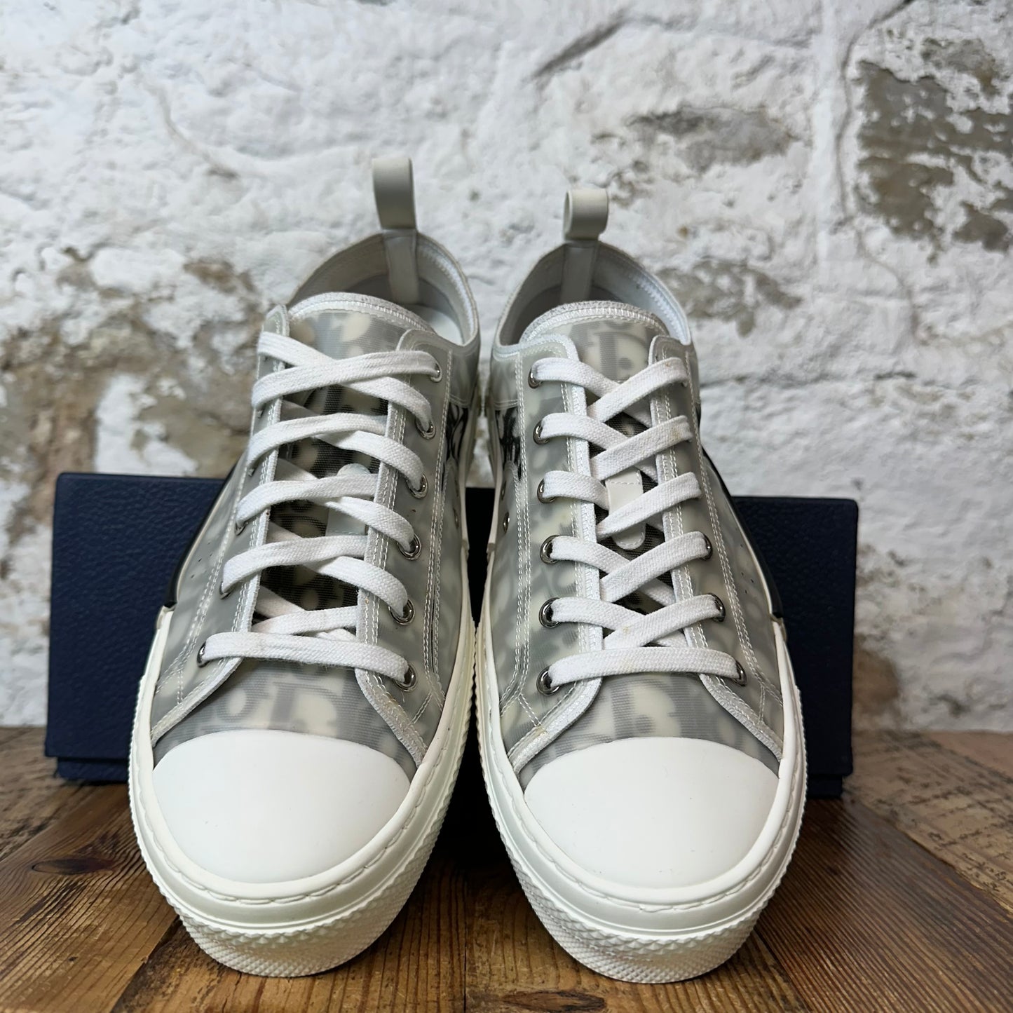 Dior B23 Low Grey Oblique Cream White Sneaker Sz 9 (42)