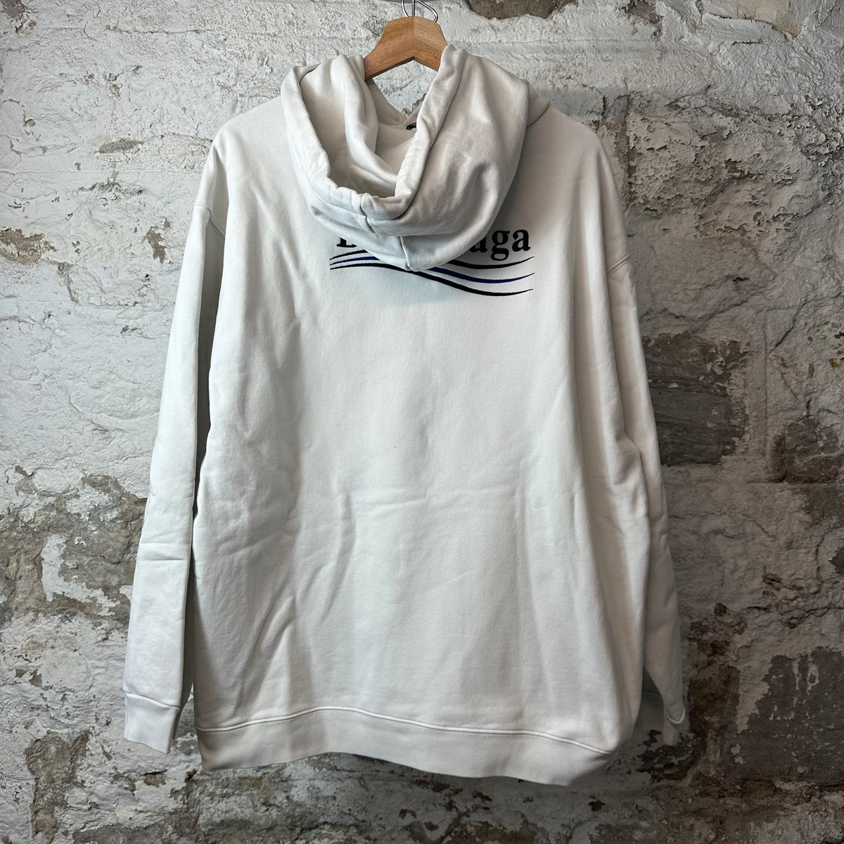 Balenciaga Political Logo White Hoodie Sz XL