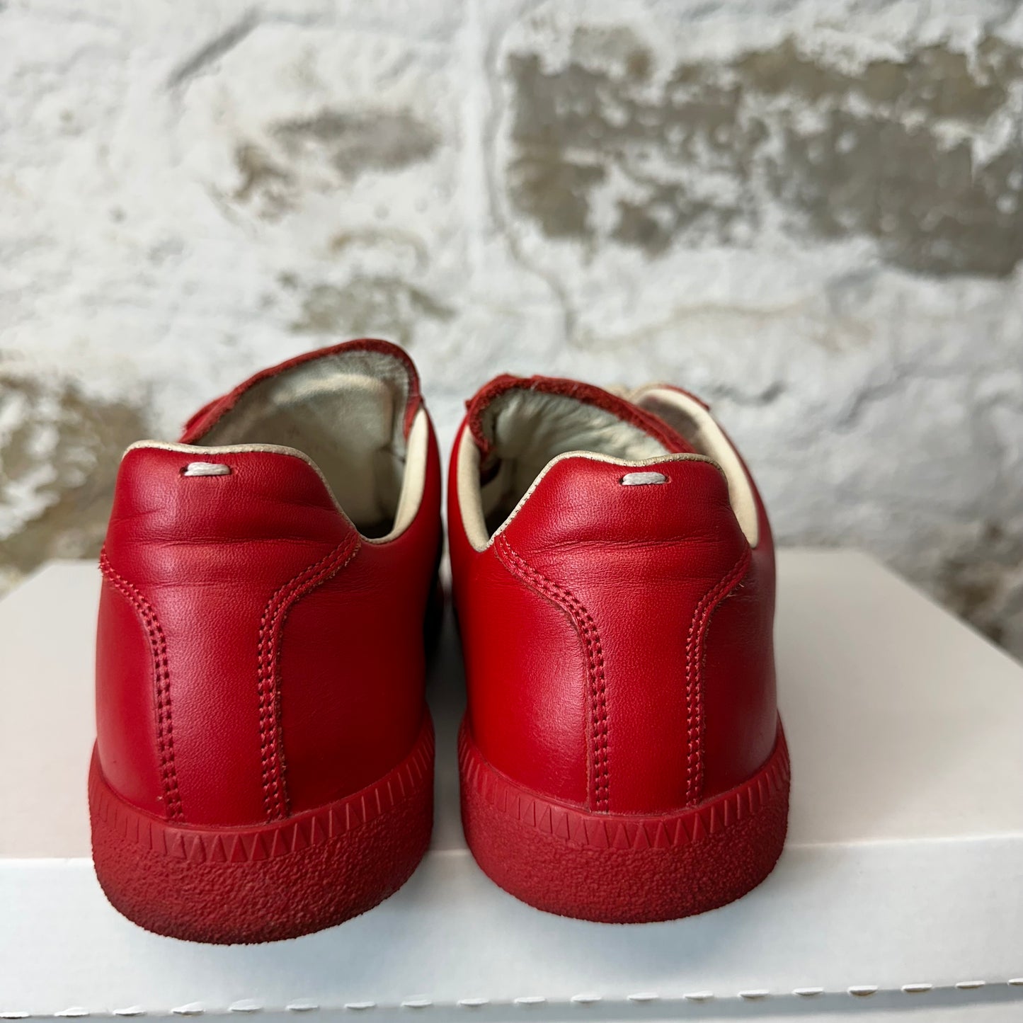 Maison Margiela Replica Paint Splatter Red Leather Sneaker Sz 5.5 (37.5)