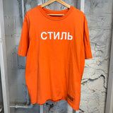 Heron Preston Orange T-shirt Sz L