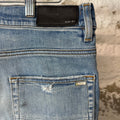 Amiri MX1 Multicolor Flannel Blue Denim Jeans Sz 31