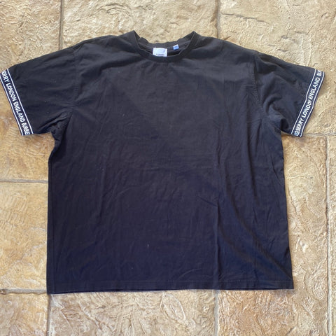 Burberry Black Sleeve Logo T-shirt Sz XL