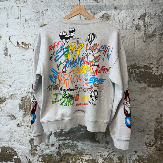 Chrome Hearts Matty Boy Brain Crewneck Gray Sz M