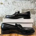 Prada Brushed Leather Black Loafer Sz 13