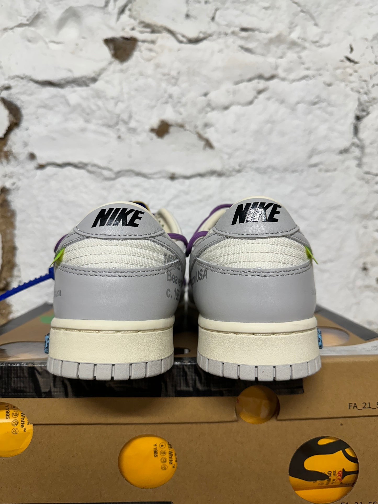 Nike Dunk Low Off White Lot 48 Sz 9.5 DS