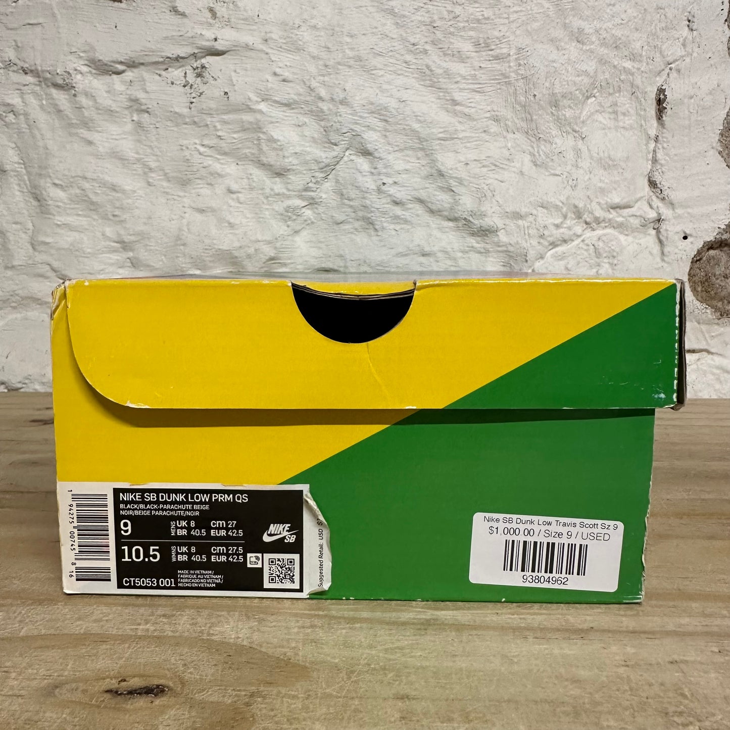 Nike SB Dunk Low Travis Scott Sz 9