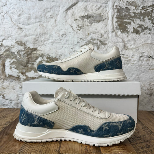 Louis Vuitton Blue Denim White Runaway Sneaker Sz 8 (6.5LV) No Box