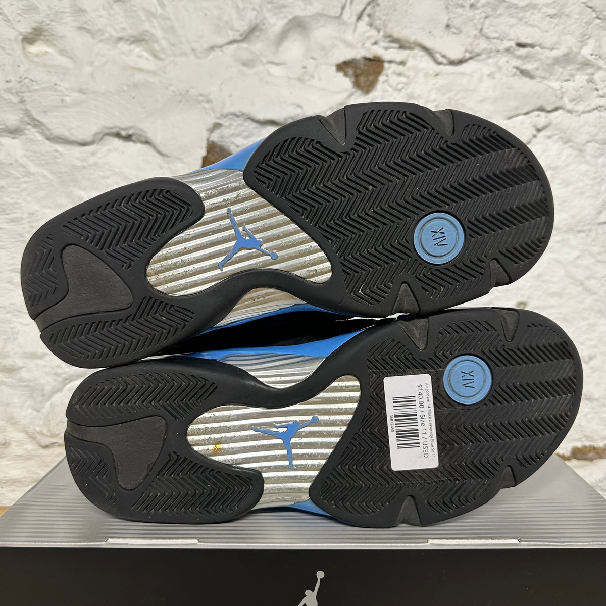 Air Jordam 14 Black University Blue Sz 11