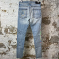 Amiri Zig Zag Light Blue Denim Jeans Sz 31