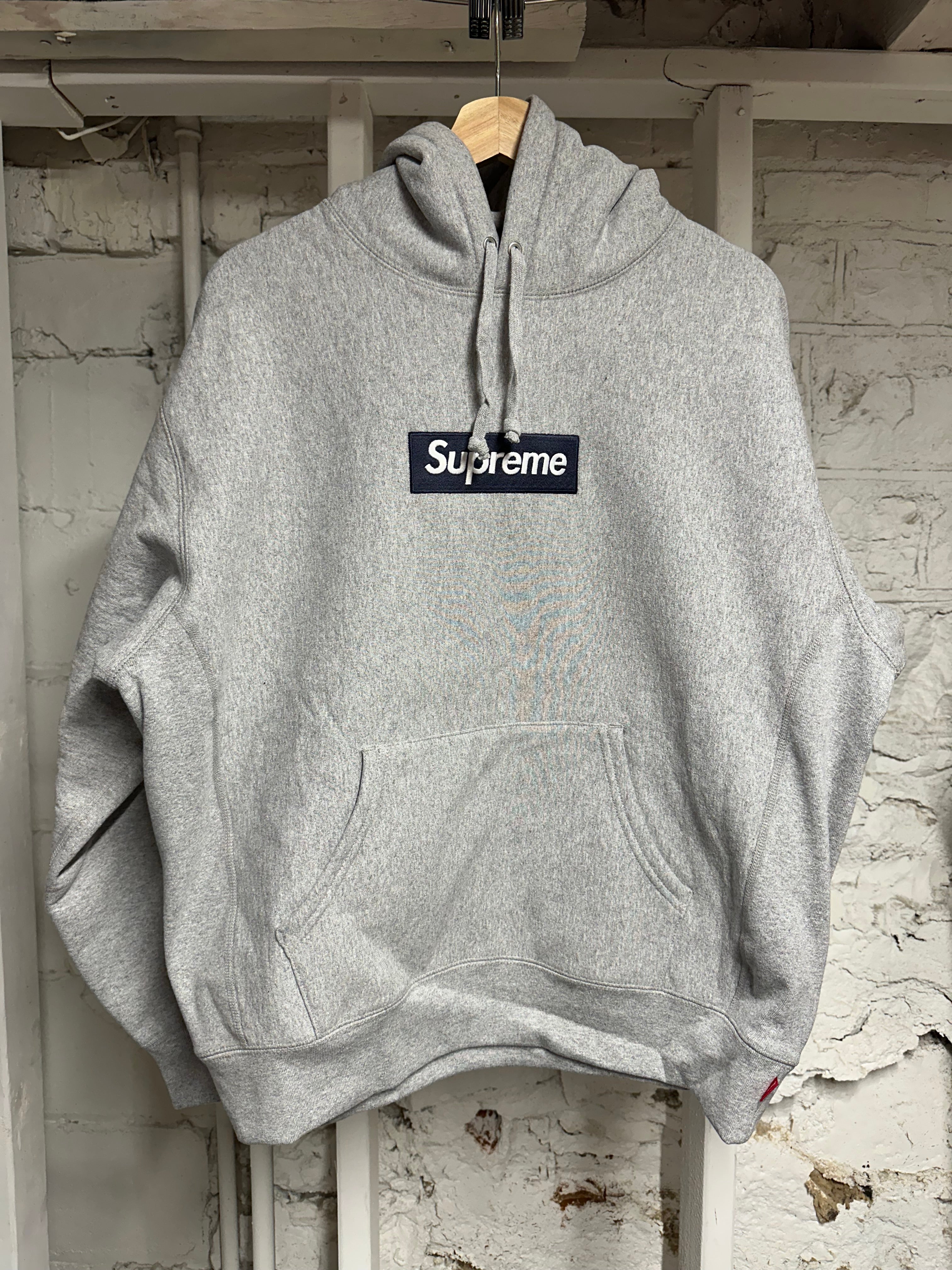 Supreme Box Logo Heather Grey Hoodie (2025) Sz M DS