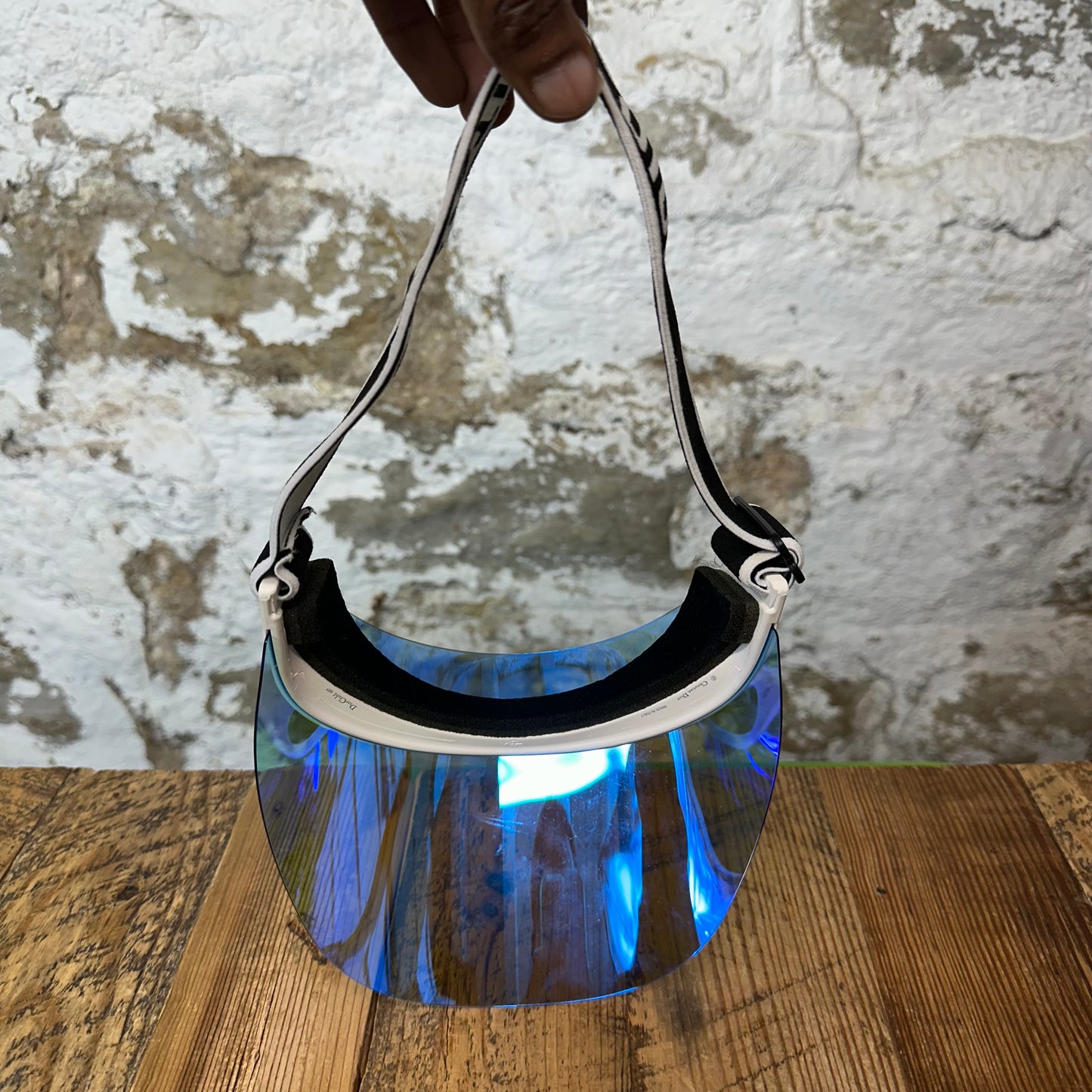 Christian Dior Blue Mirrored Sun Visor