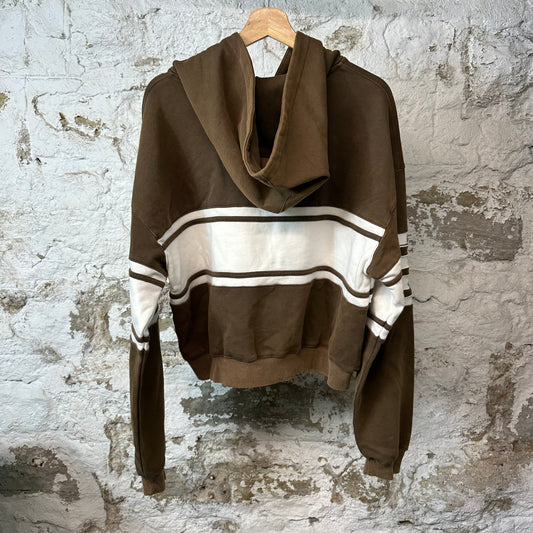 Vale Brown Cursive Zip Up Hoodie