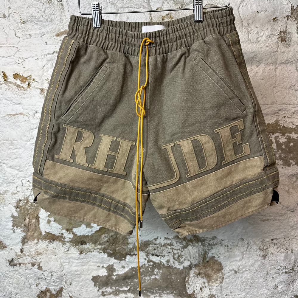 Rhude EMB Canvas Spell Shorts